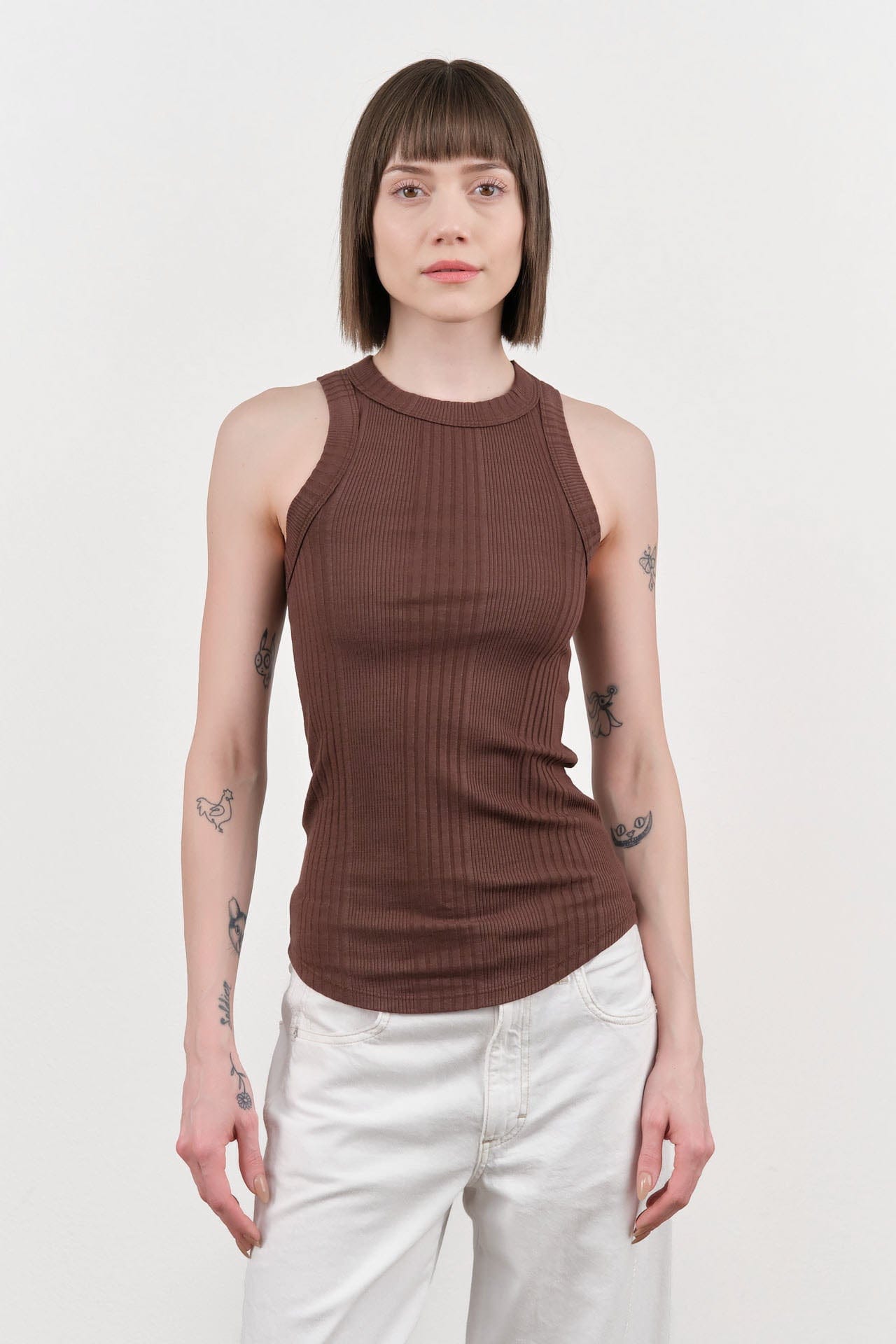 Amo Denim Apparel Womens Tees Vera Tank in Bittersweet