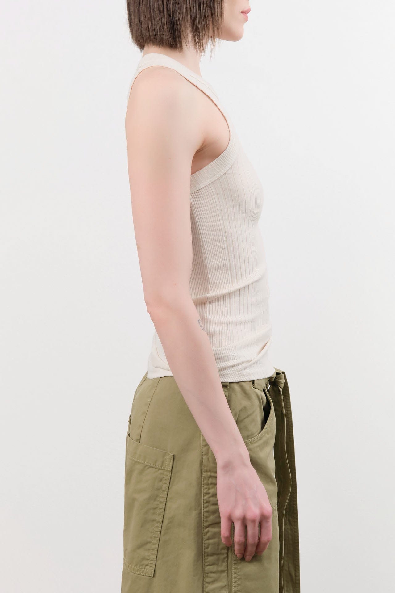 Amo Denim Apparel Womens Tees Vera Tank in Bone