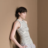 Amo Denim Apparel Womens Tees Vera Tank in Natural/Black