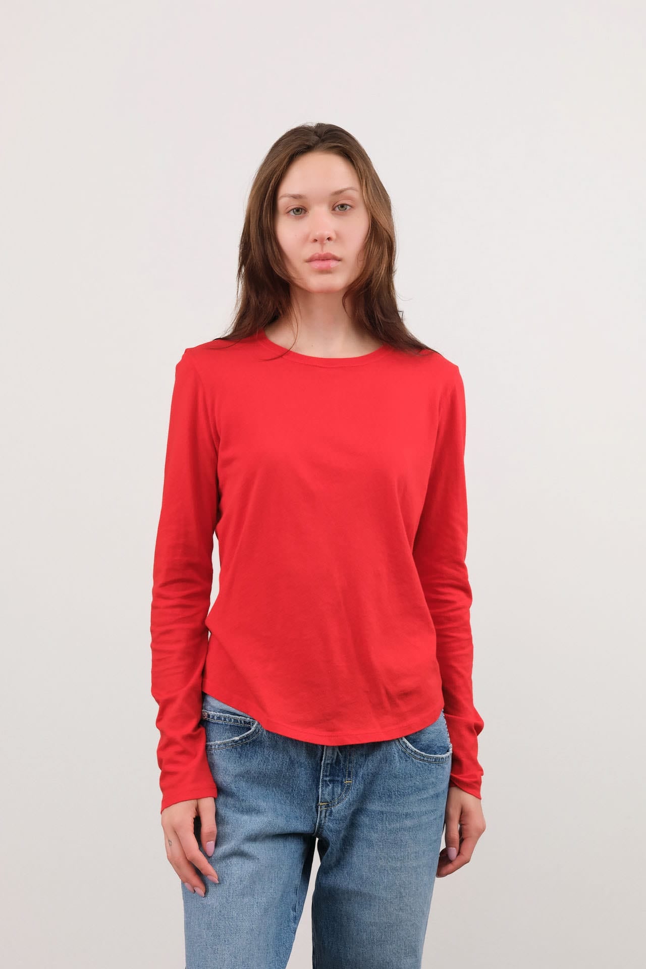 Amo Denim Apparel Womens Tees Quinn Long Sleeve Tee