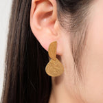 Annie Costello Brown Jewelry Earrings Gila Mini Earrings Gold Vermeil / 1.5"