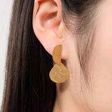 Annie Costello Brown Jewelry Earrings Gila Mini Earrings Gold Vermeil / 1.5"