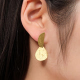 Annie Costello Brown Jewelry Earrings Gila Mini Earrings Gold Vermeil / 1.5"