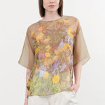 Anntian Apparel Womens Blouses Chiffon T-Shirt Print E / One Size