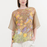 Anntian Apparel Womens Blouses Chiffon T-Shirt Print E / One Size