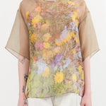 Anntian Apparel Womens Blouses Chiffon T-Shirt Print E / One Size