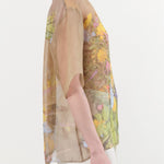 Anntian Apparel Womens Blouses Chiffon T-Shirt Print E / One Size