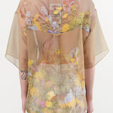 Anntian Apparel Womens Blouses Chiffon T-Shirt Print E / One Size