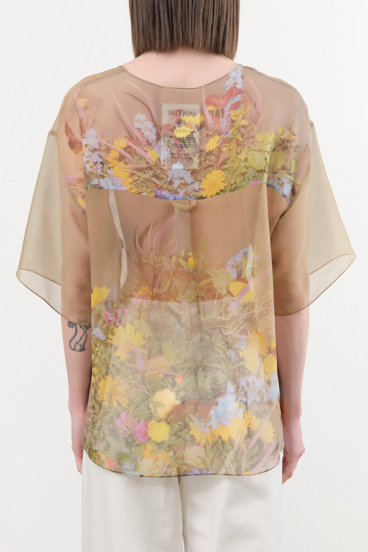 Anntian Apparel Womens Blouses Chiffon T-Shirt Print E / One Size