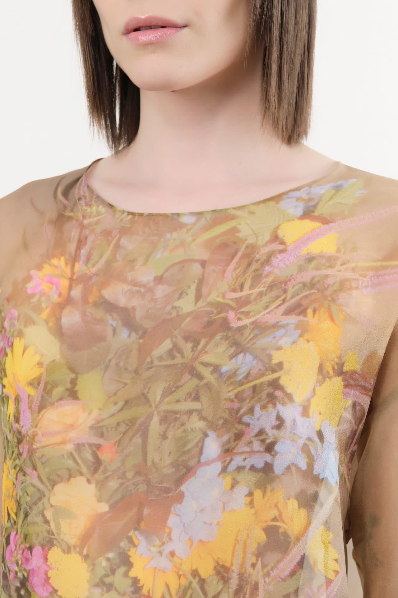 Anntian Apparel Womens Blouses Chiffon T-Shirt Print E / One Size