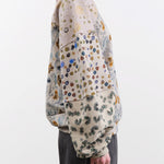 Anntian Apparel Womens Blouses Cotton Hemp Pullover Print 4B / One Size