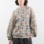 Anntian Apparel Womens Blouses Cotton Hemp Pullover Print 4B / One Size