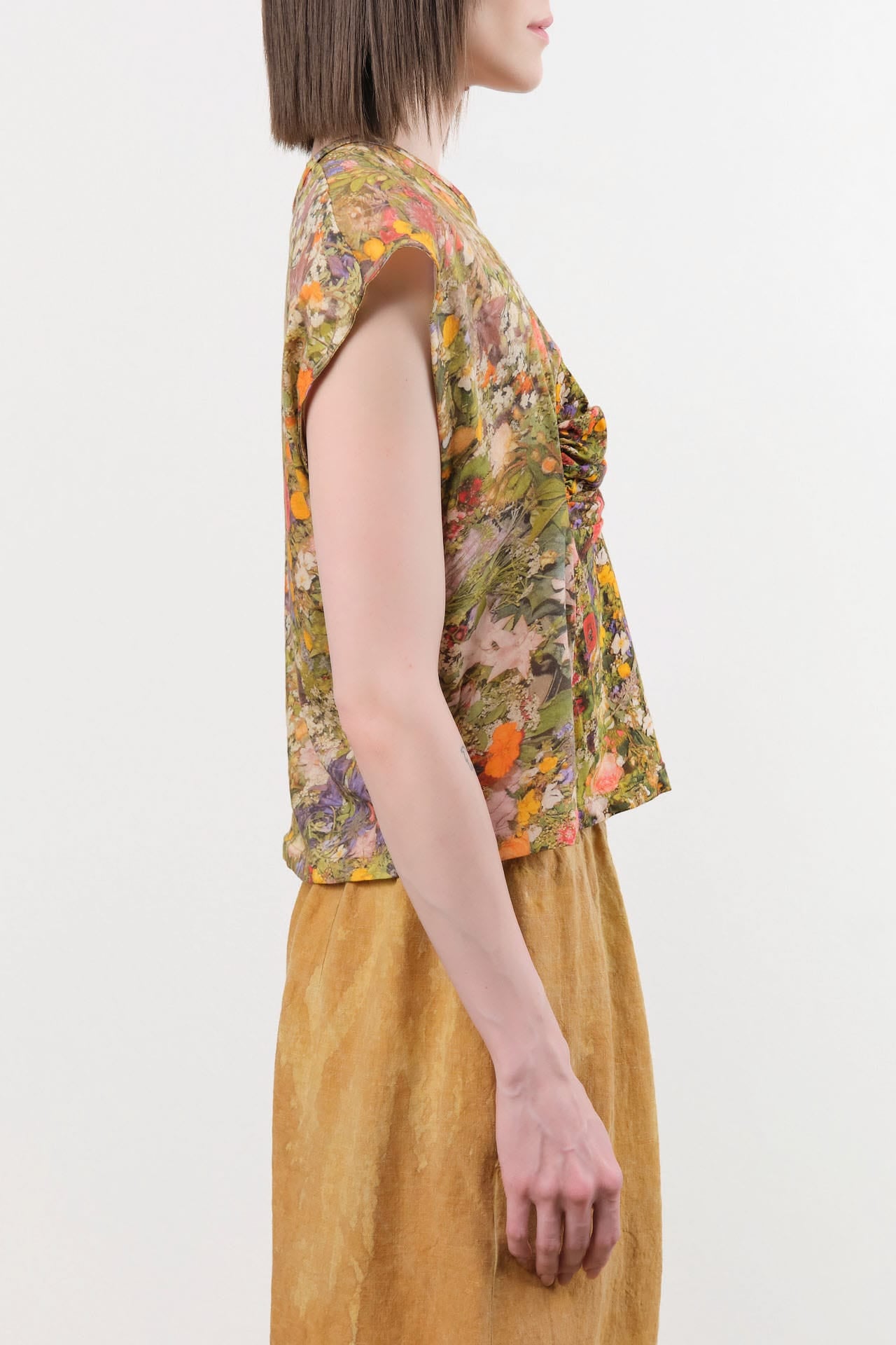 Anntian Apparel Womens Blouses Cotton Linen Top Print D / One Size