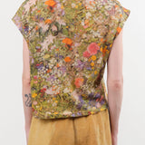 Anntian Apparel Womens Blouses Cotton Linen Top Print D / One Size