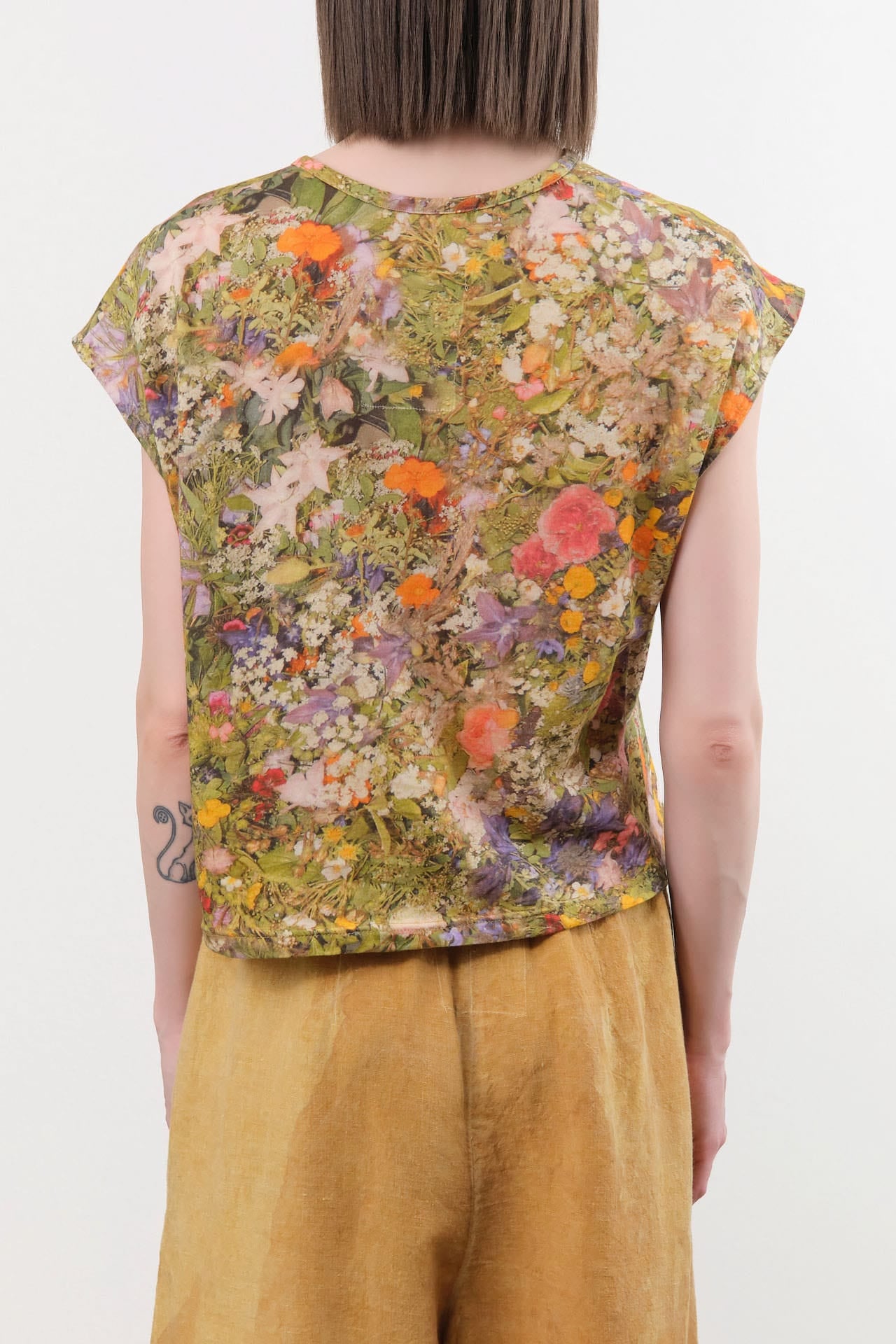 Anntian Apparel Womens Blouses Cotton Linen Top Print D / One Size