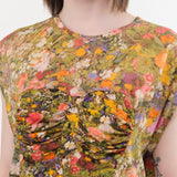 Anntian Apparel Womens Blouses Cotton Linen Top Print D / One Size