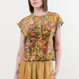 Anntian Apparel Womens Blouses Cotton Linen Top Print D / One Size