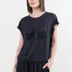 Anntian Apparel Womens Blouses Jersey Top Vintage Black / One Size