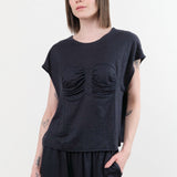 Anntian Apparel Womens Blouses Jersey Top Vintage Black / One Size
