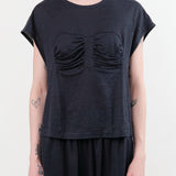 Anntian Apparel Womens Blouses Jersey Top Vintage Black / One Size