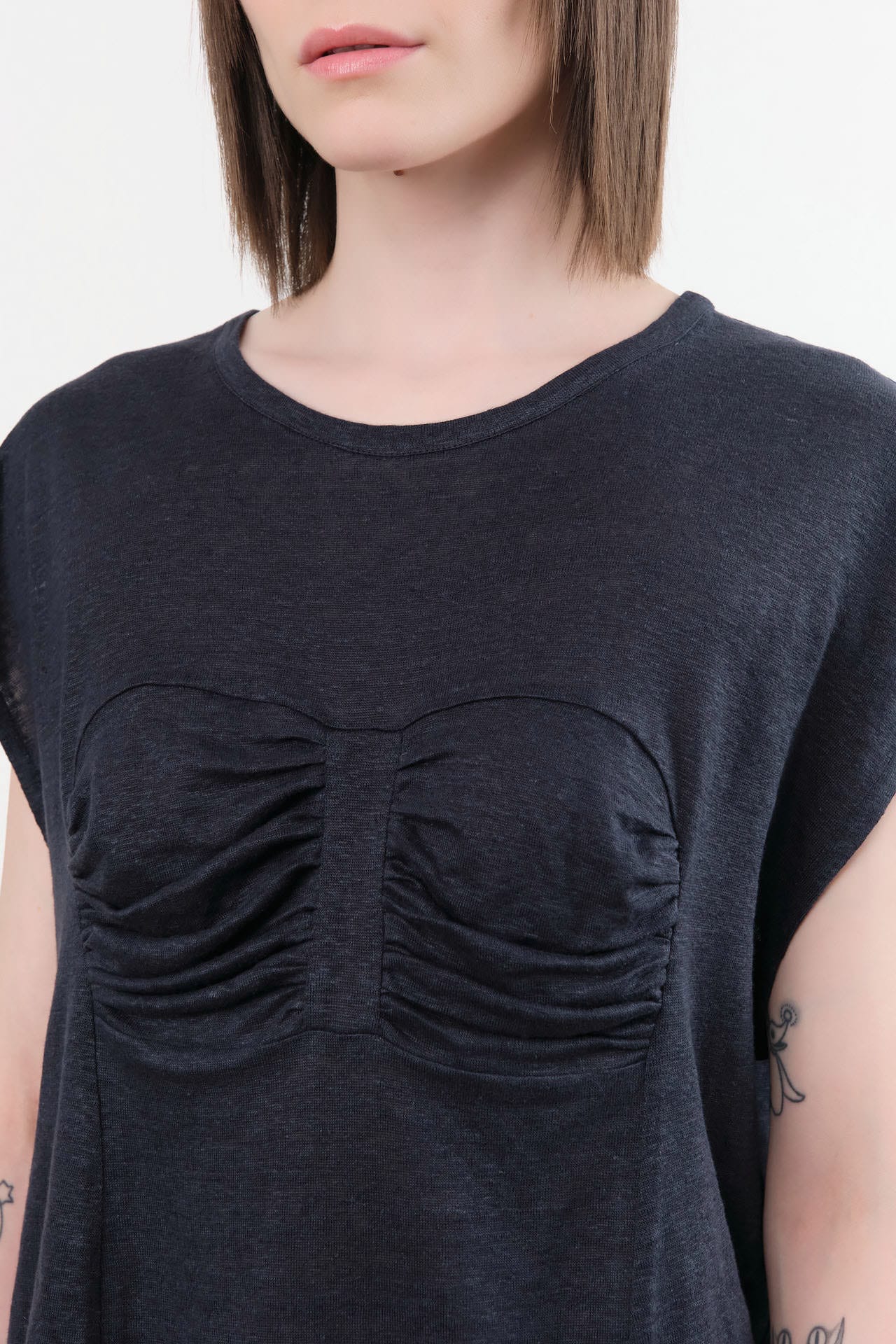 Anntian Apparel Womens Blouses Jersey Top Vintage Black / One Size