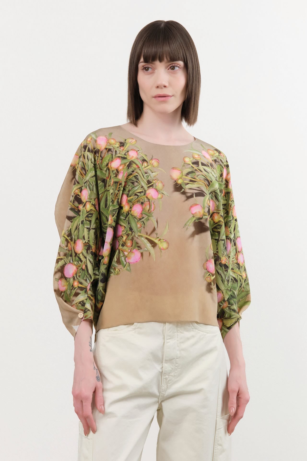 Anntian Apparel Womens Blouses One World Top Print C / One Size