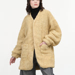 Anntian Pure Long Jacket in Garment Dye Vanilla