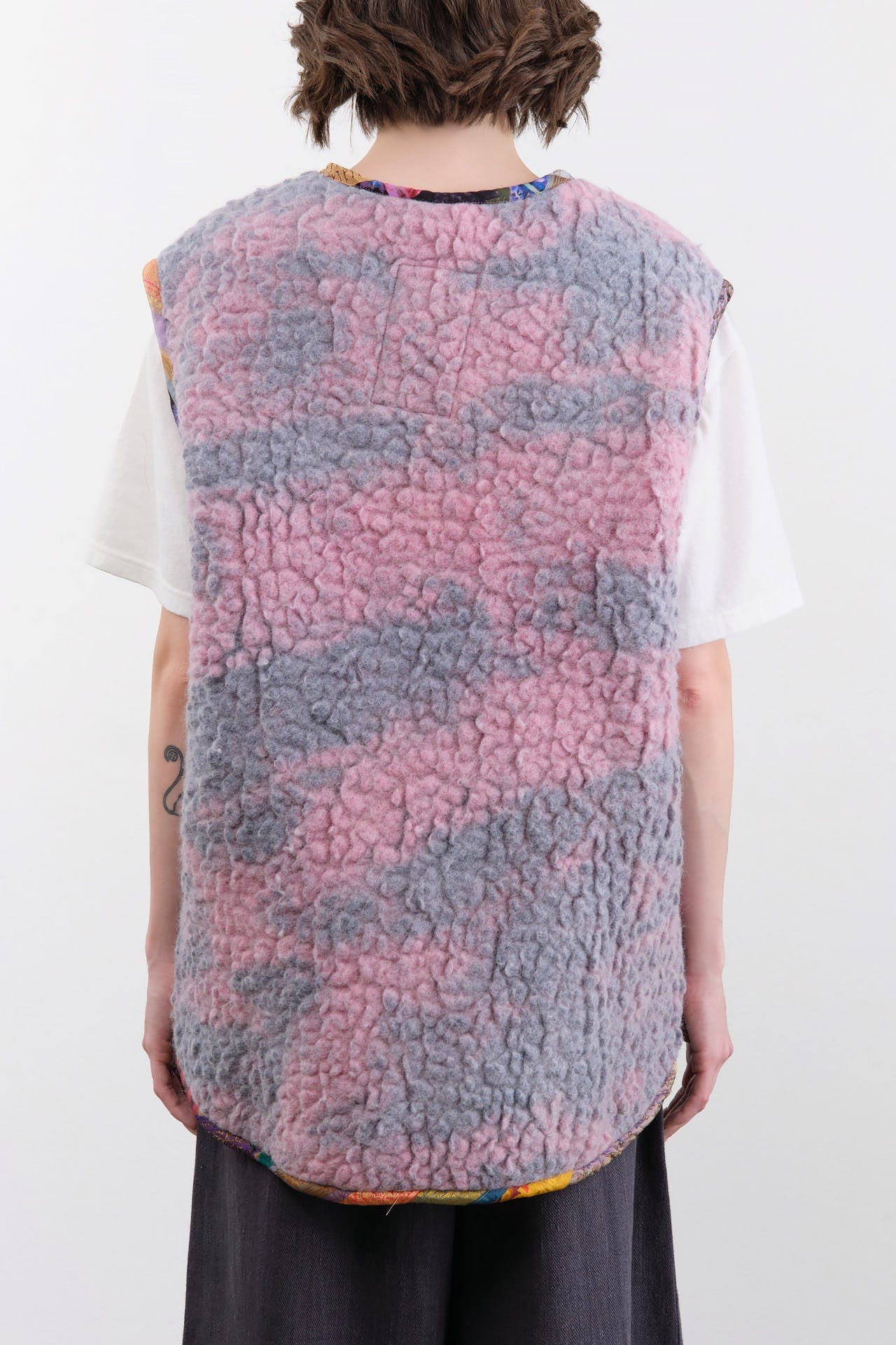 Anntian Apparel Womens Outerwear Sheep Wool Vest Dyed C / One Size
