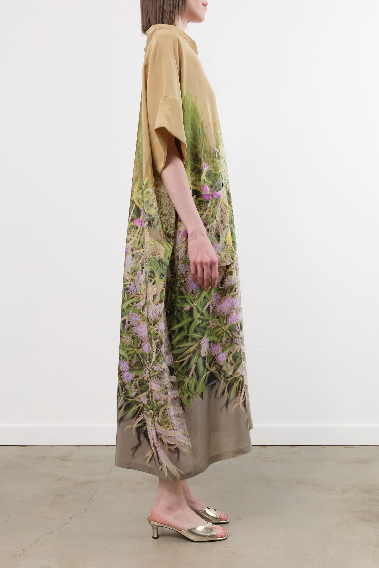 Anntian Apparel Womens Dresses Silk Dress in Print B Print B / One Size