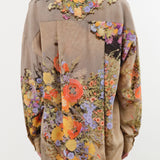 Anntian Apparel Womens Blouses Silk Shirt Print J / One Size
