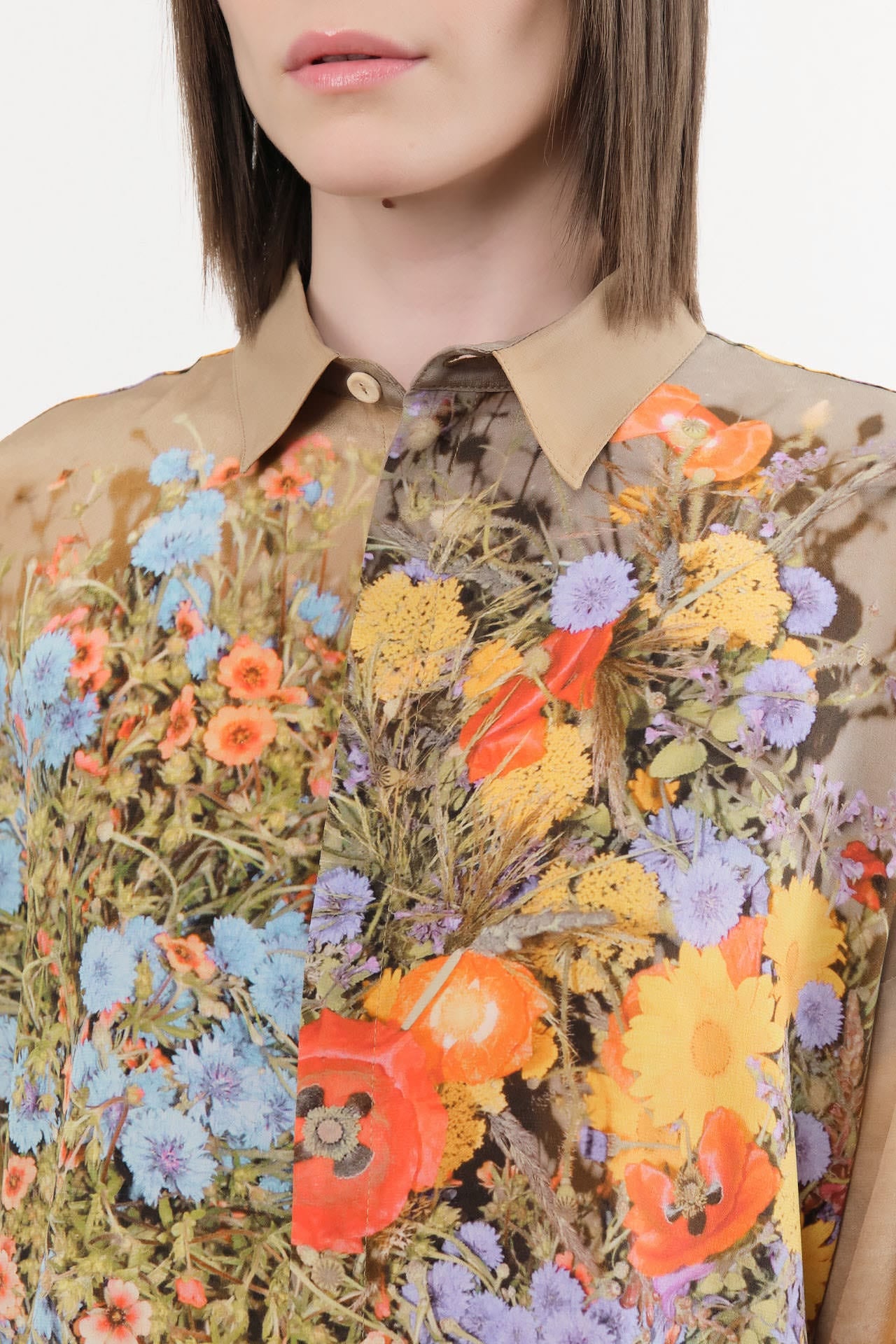 Anntian Apparel Womens Blouses Silk Shirt Print J / One Size