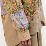 Anntian Apparel Womens Blouses Silk Shirt Print J / One Size