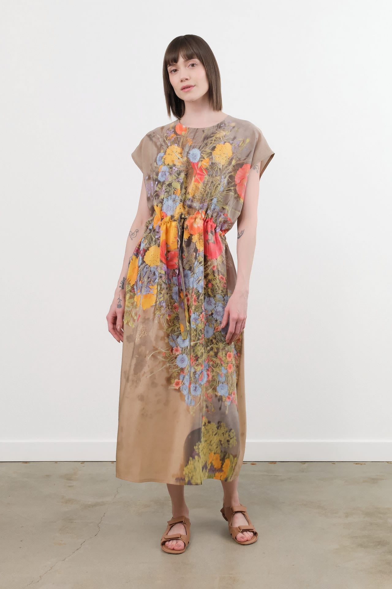 Anntian Apparel Womens Dresses Simple Dress in Print F Print F / One Size