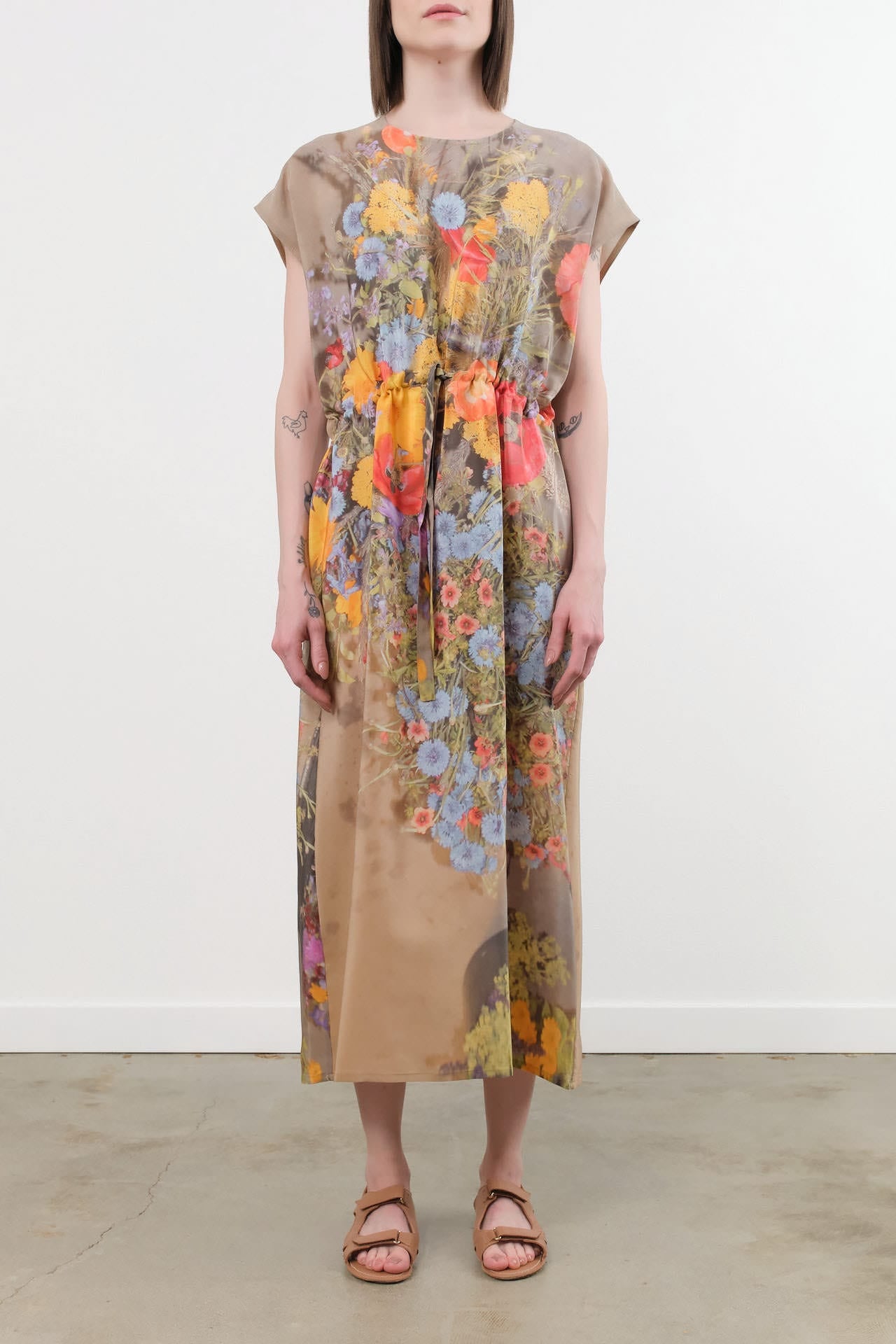 Anntian Apparel Womens Dresses Simple Dress in Print F Print F / One Size