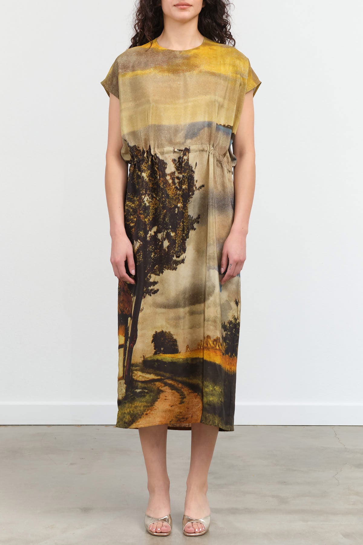 Front view of Simple Dress in Print G