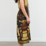 Side view of Simple Dress in Print G