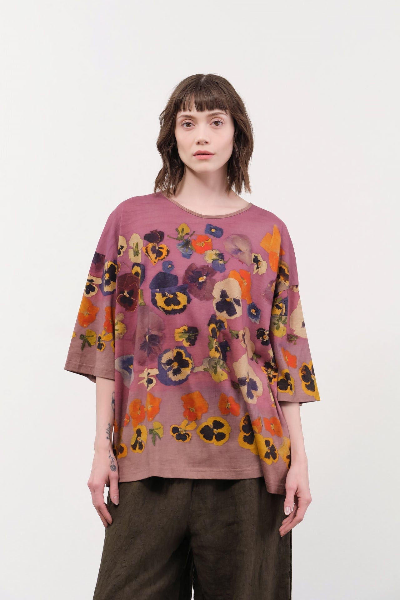 Anntian Apparel Womens Blouses T-Shirt in Print A Print A / One Size