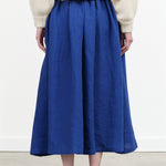 Wide Flowy Midi Skirt in Royal Blue by Anntian Designer Brand