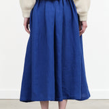 Wide Flowy Midi Skirt in Royal Blue by Anntian Designer Brand