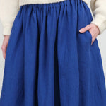 Royal Blue Wide Skirt by Anntian