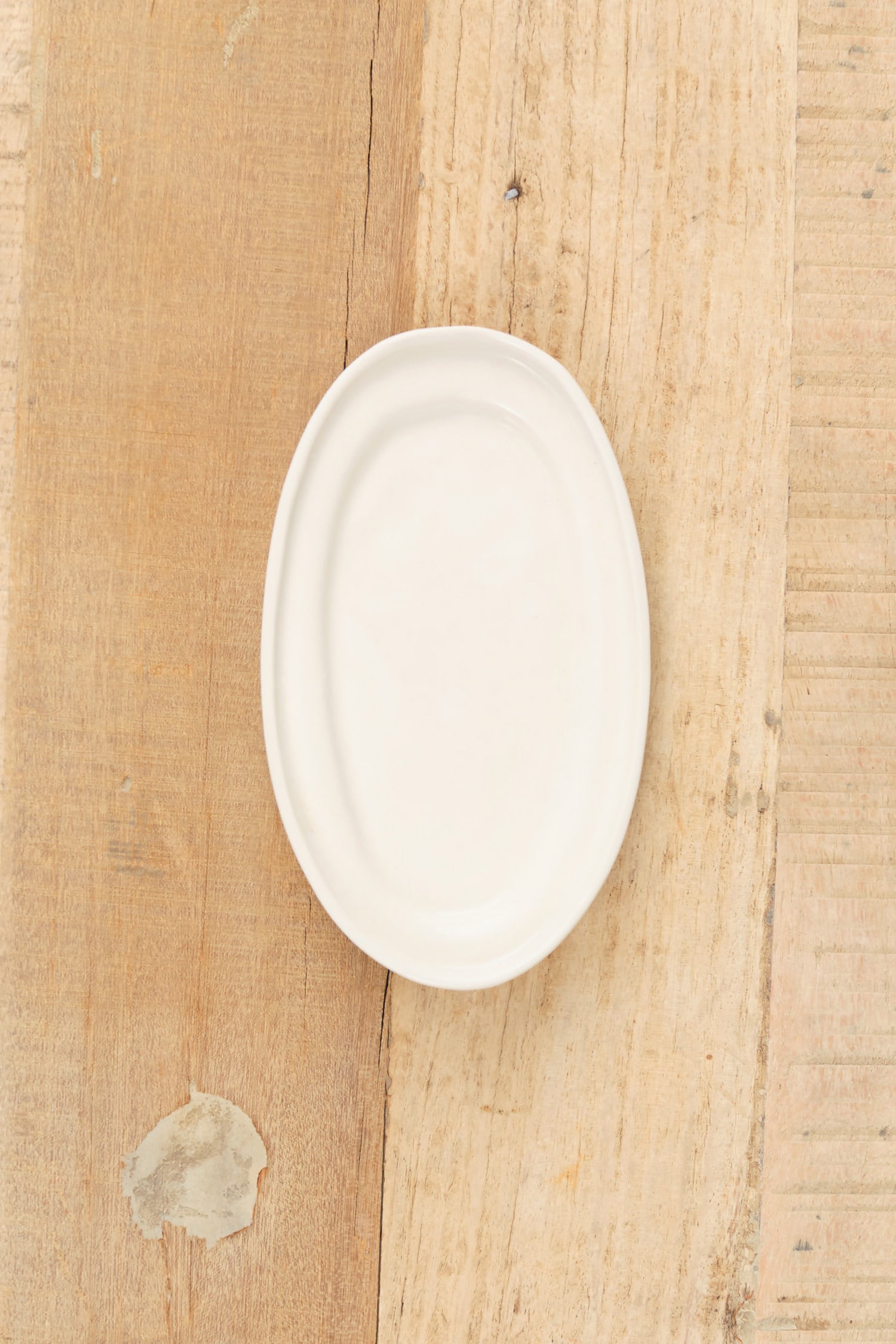 Egg Plate by Arc Object Studio in White Porcelain