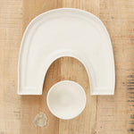 Lunar Plate and Bowl Set by Arc Object Studio in White Porcelain