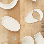 Arc Object Studio Egg Plate in White Porcelain