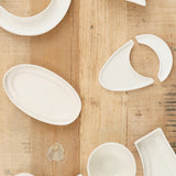 Arc Object Studio Egg Plate in White Porcelain