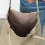 Are Studio Designer Brand Leather Shoulder Strap Frances Bag in Light Tan Fog