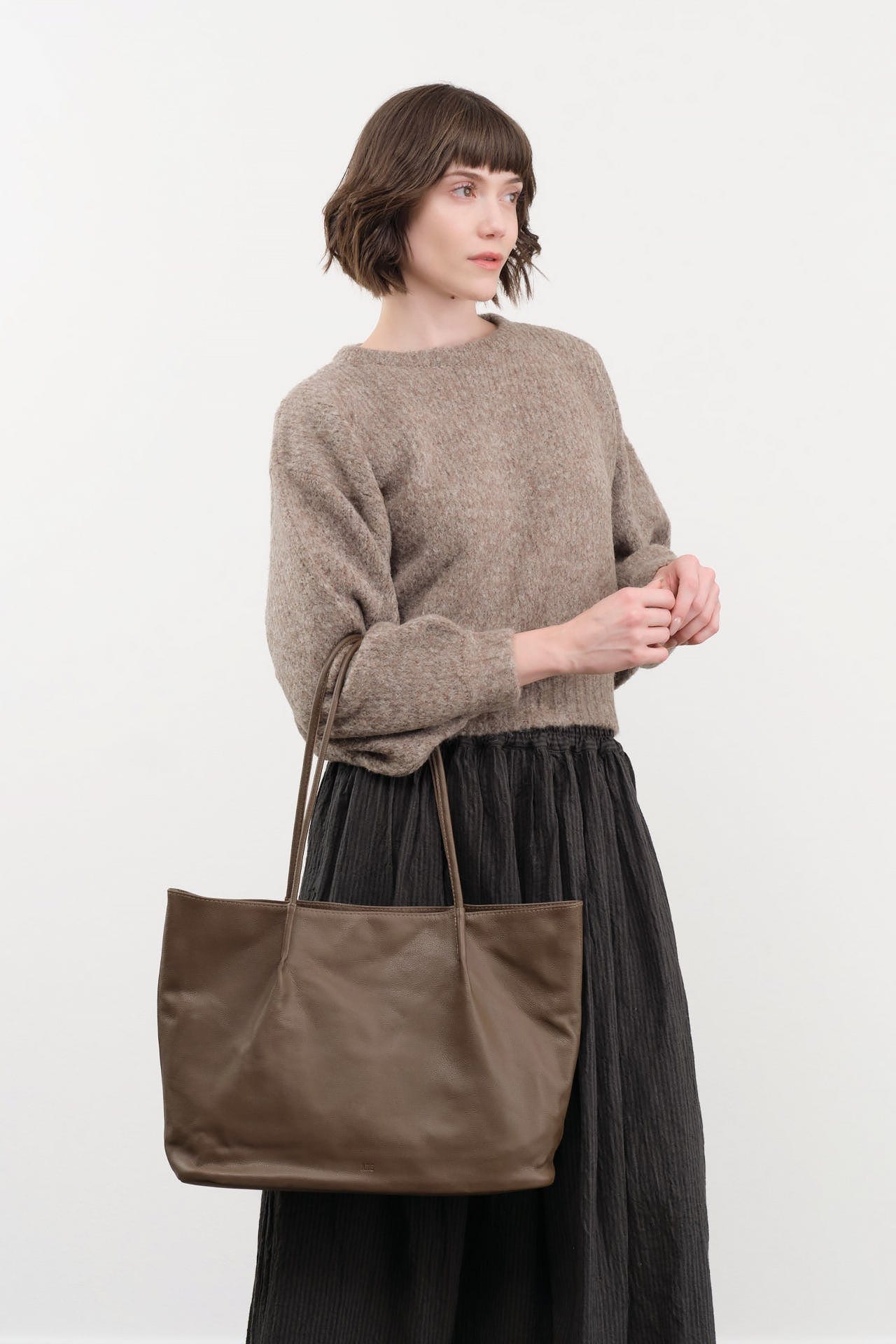 Are Studio Accessories Bags Large Frances Bag in Tobacco Tobacco / 11" L X 14" W X 4.5" D
