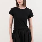 Atelier Delphine Apparel Womens Tees Baby Tee in Black