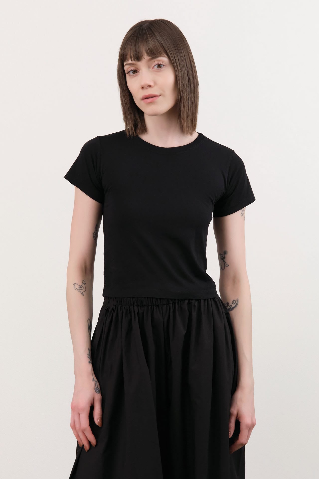 Atelier Delphine Apparel Womens Tees Baby Tee in Black