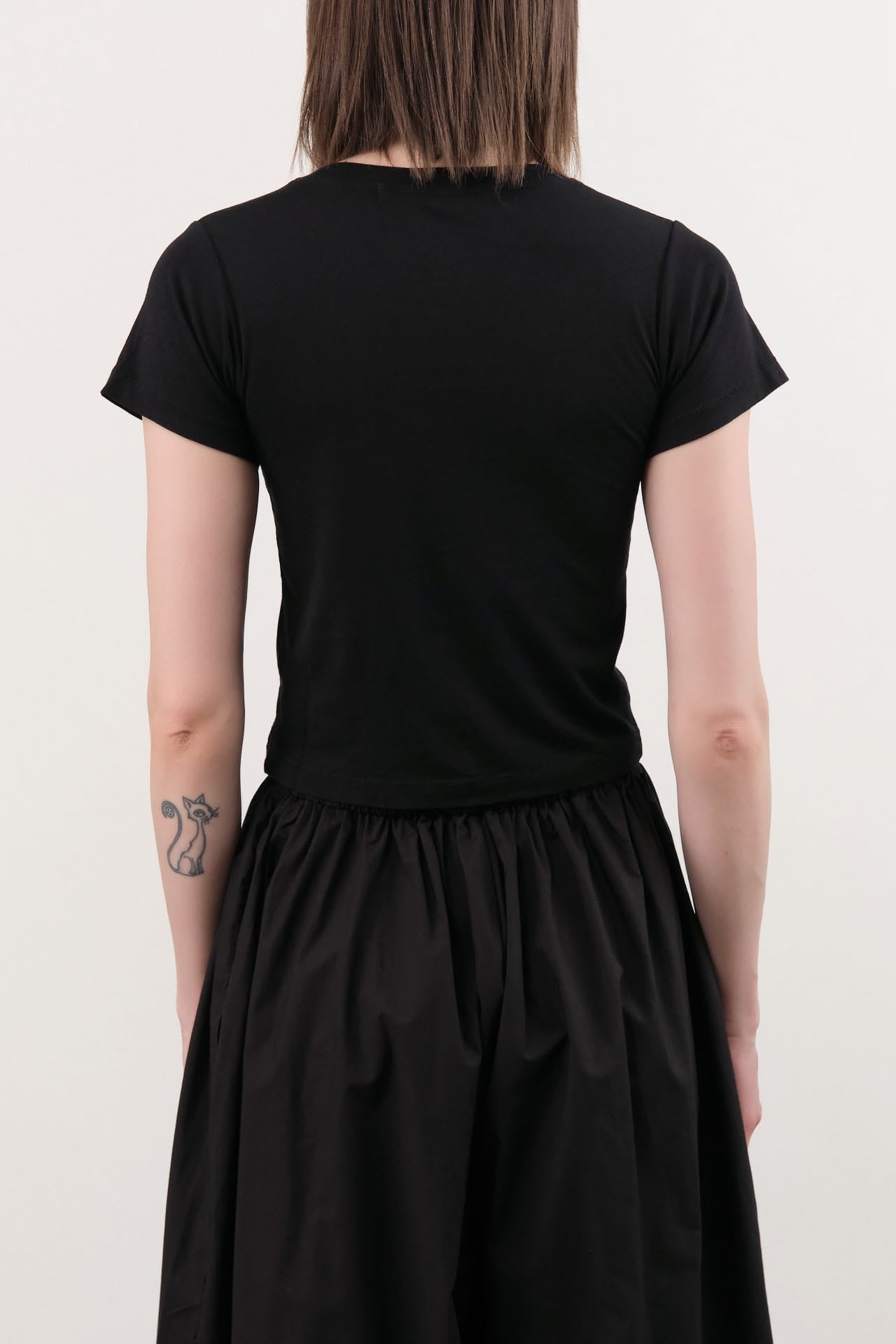 Atelier Delphine Apparel Womens Tees Baby Tee in Black