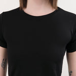 Atelier Delphine Apparel Womens Tees Baby Tee in Black